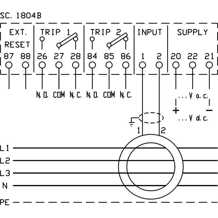 Реле витоку FRER живл.115-230V