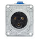Розетка вбудована похила IDE MUNDIAL 2P+E 32A 200–250V IP44