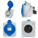 Розетка вбудована похила IDE MUNDIAL 2P+E 32A 200–250V IP44