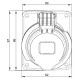 Розетка кабельна IDE MUNDIAL 3P+E 32A 380–415V IP44