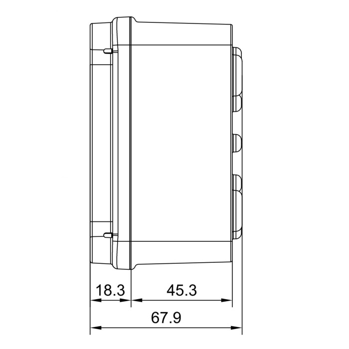 Клемна коробка IDE 113×113x68, IP65-IP67