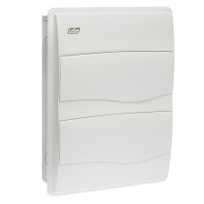 Корпус розподільчий внутр. IDE біле вікно ORO, 2×12 модуля 373×283x97, IP40, з шинами N і PE