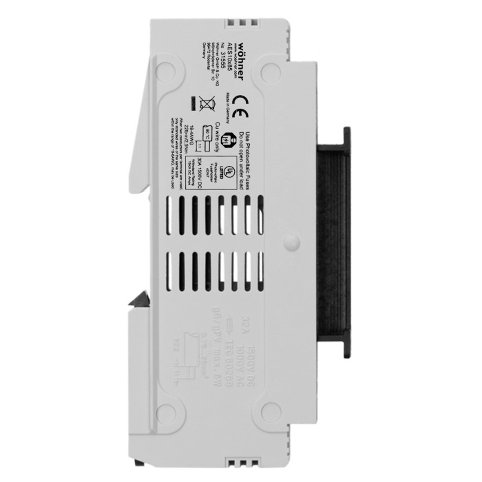 Утримувач запобіжників Woehner 10×85 1р, 32A/1500VDC