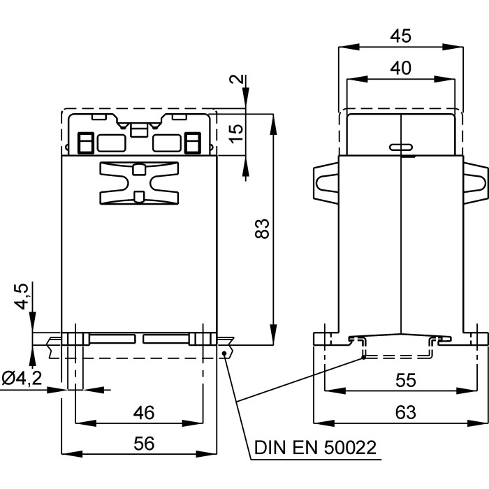 Трансформатор напруги DIN FRER 220/100V