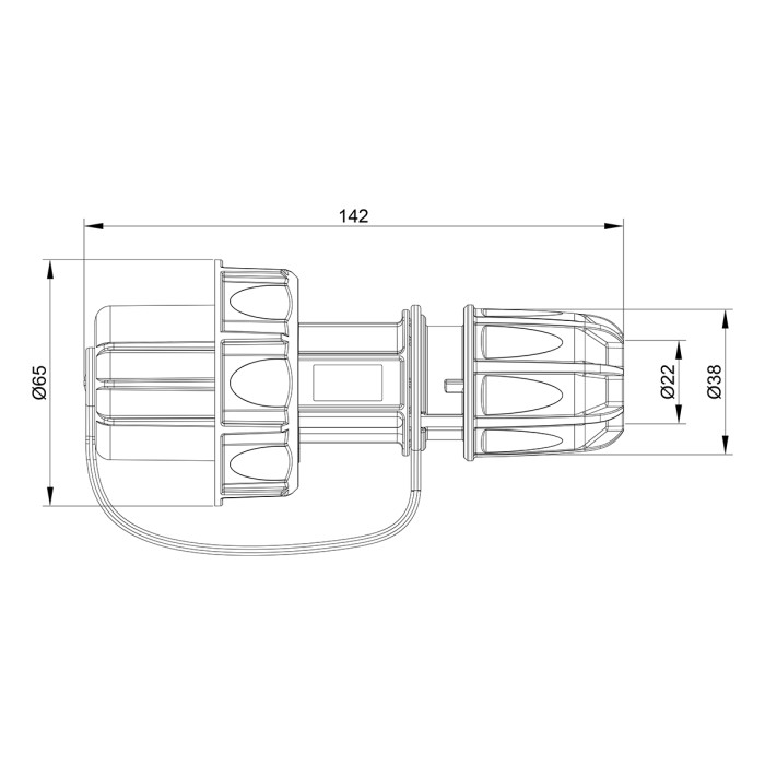 Вилка кабельна IDE SCHUKO 2P+E 16A 250V IP66-68