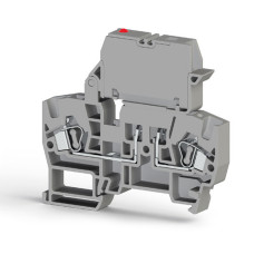 Клема Klemsan YBK SLD 24V AC  під запобіжник 4 мм сіра