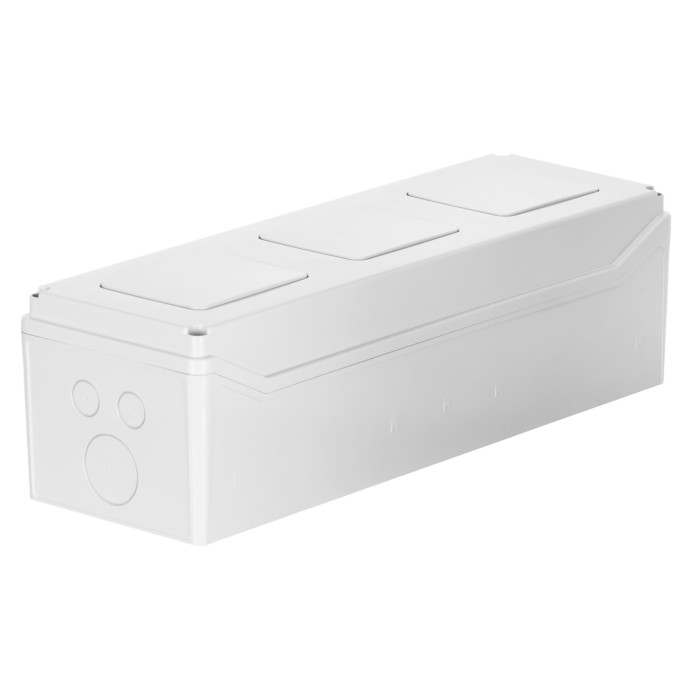 Настінний корпус для сил. розеток IDE STAR 436×142x124mm, IP65 з шинами N+PE з отворами