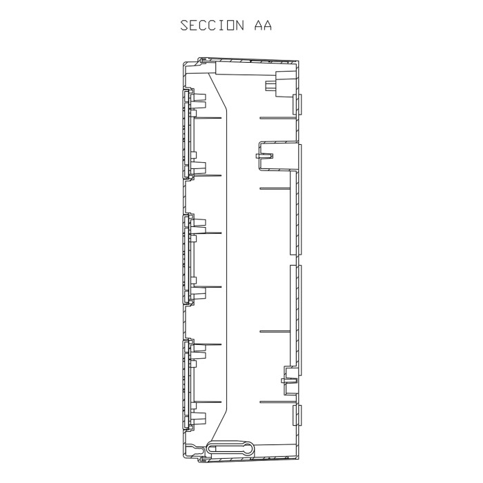 Настінний корпус для сил. розеток IDE STAR 436×142x124mm, IP65 з шинами N+PE з отворами