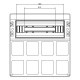 Настінний корпус для сил. розеток IDE з отвора STAR 1×18 MOD 436×418x147mm, IP65, шини N+PE