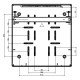 Настінний корпус для сил. розеток IDE з отвора STAR 1×18 MOD 436×418x147mm, IP65, шини N+PE