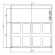 Настінний корпус для сил. розеток IDE з отвора STAR 1×18 MOD 436×418x147mm, IP65, шини N+PE