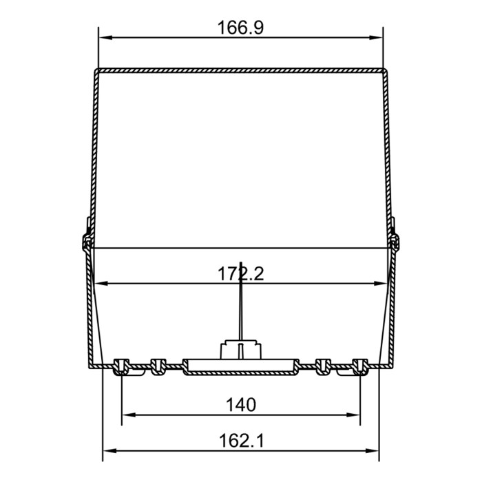 Коробка захисту двигуна IDE 185×246x180, непрозора кришка, IP65-IP67