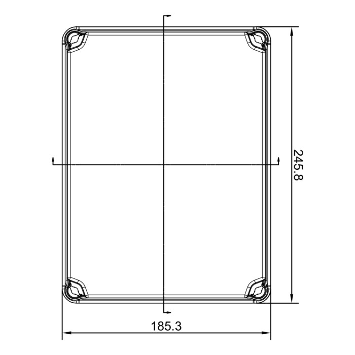 Коробка захисту двигуна IDE 185×246x180, непрозора кришка, IP65-IP67