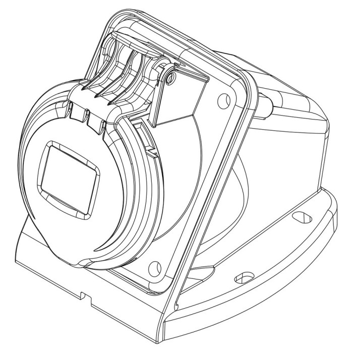 Розетка настінна IDE MUNDIAL 3P+E 16A 380–415V IP44