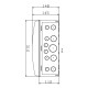 Настінний корпус для сил. розеток IDE з отв STAR 2×12 MOD 688×310x147mm, IP65 з шинами N+PE