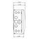 Настінний корпус для сил. розеток IDE з отв STAR 2×12 MOD 688×310x147mm, IP65 з шинами N+PE