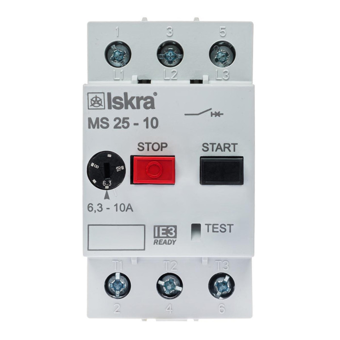 Автомат захисту двигуна ISKRA MS25 10A