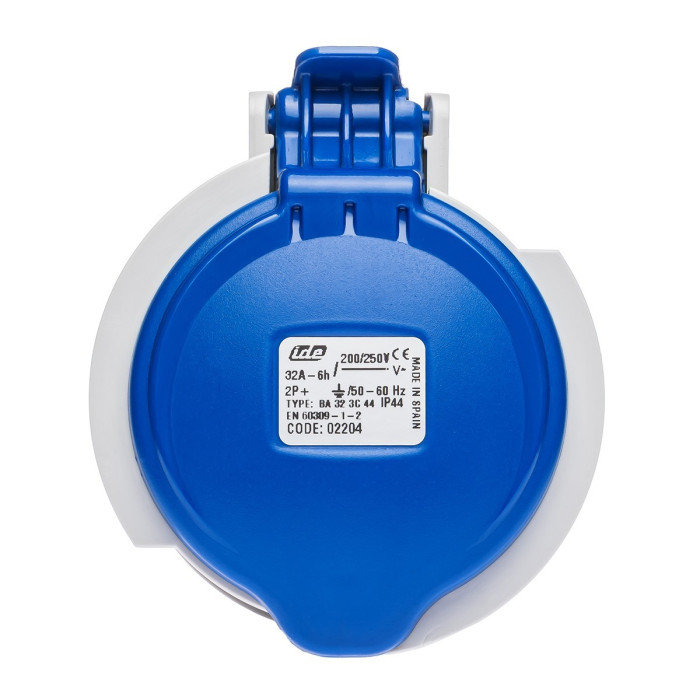 Розетка кабельна IDE MUNDIAL 2P+E 32A 200–250V IP44