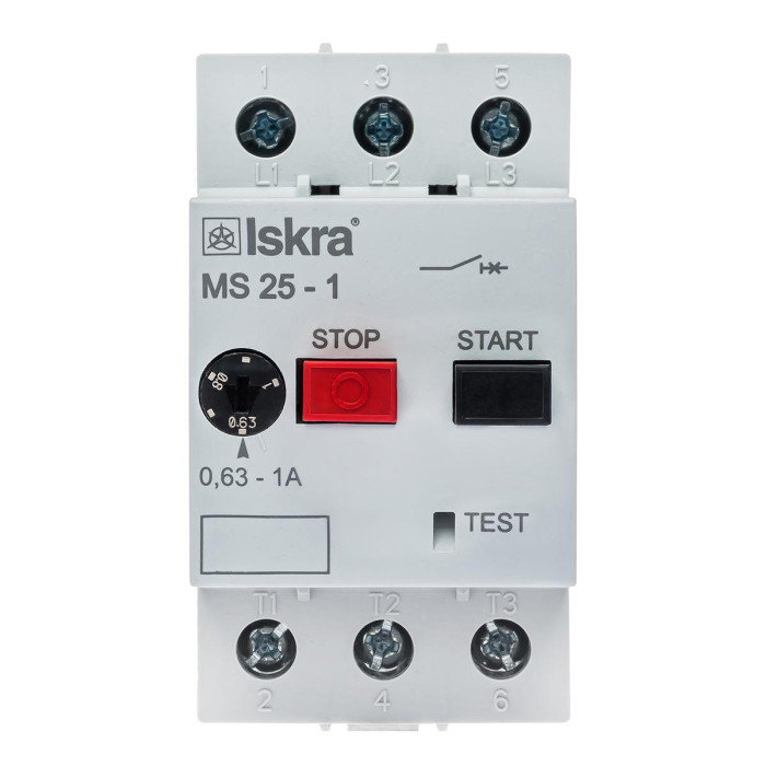Автомат захисту двигуна ISKRA MS25 1A