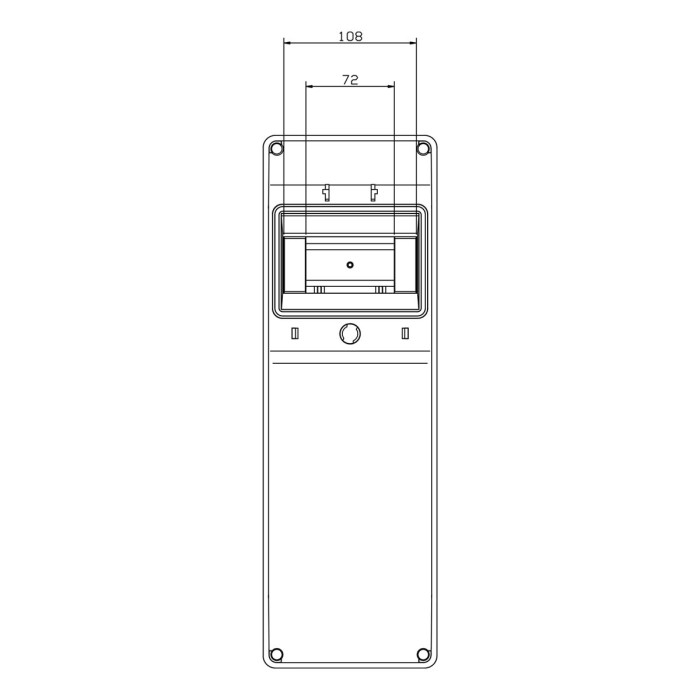 Настінний корпус для сил. розеток IDE STAR 1×6 MOD 436×142x137mm, IP65 з шинами N+PE