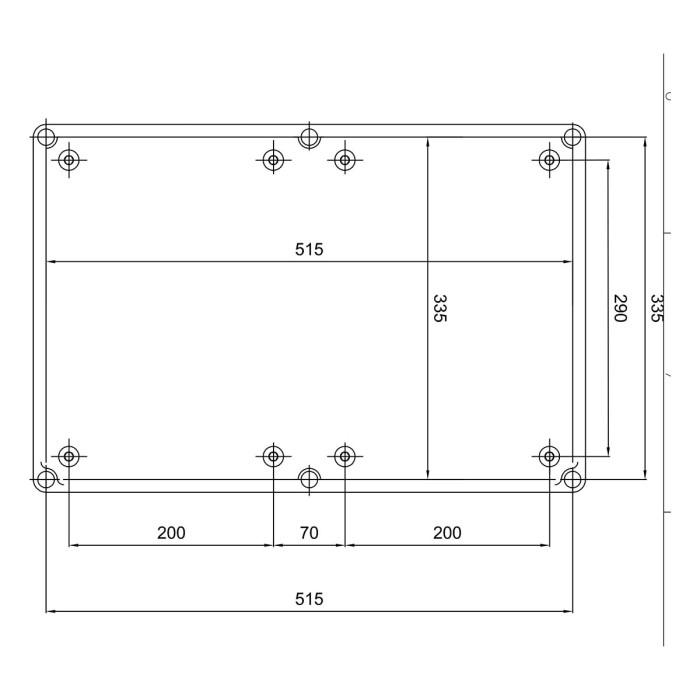 Корпус з подвійною ізоляцією (Class II) IDE, поліестер, 540×360x171mm, IP66