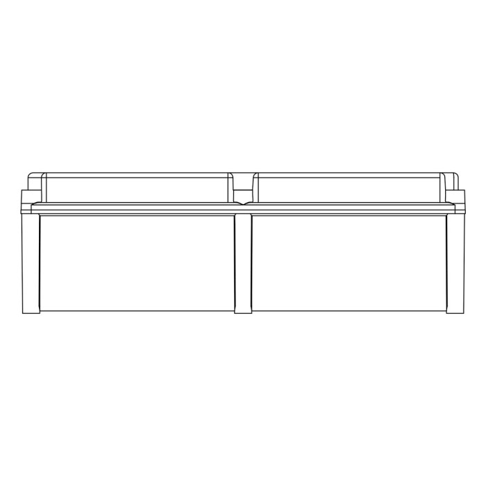 Корпус з подвійною ізоляцією (Class II) IDE, поліестер, 540×360x171mm, IP66