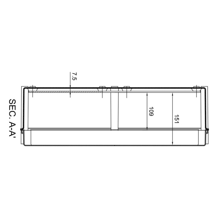 Корпус з подвійною ізоляцією (Class II) IDE, поліестер, 540×360x171mm, IP66