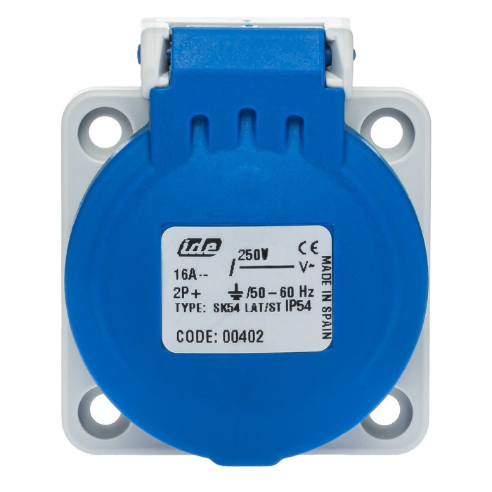 Розетка настінна IDE SCHUKO 2P+E 16A 250V IP54