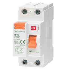 Пристрій захисного відключення LS ELECTRIC RKN 25A 1P+N 0.3A