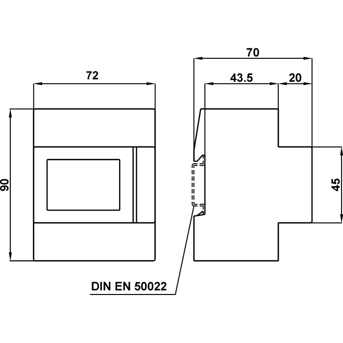 Лічильник FRER на DIN-рейку LCD 3Ф 4-пров. 400V 80A MID, RS-486
