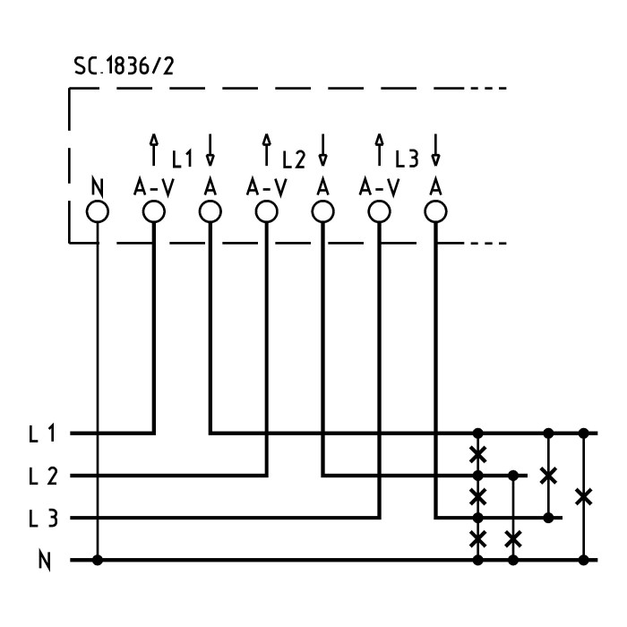 Лічильник FRER на DIN-рейку LCD 3Ф 4-пров. 400V 80A MID, RS-486