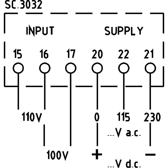 Вольтметр цифровий FRER D98 96×48 115–230 AC 100V