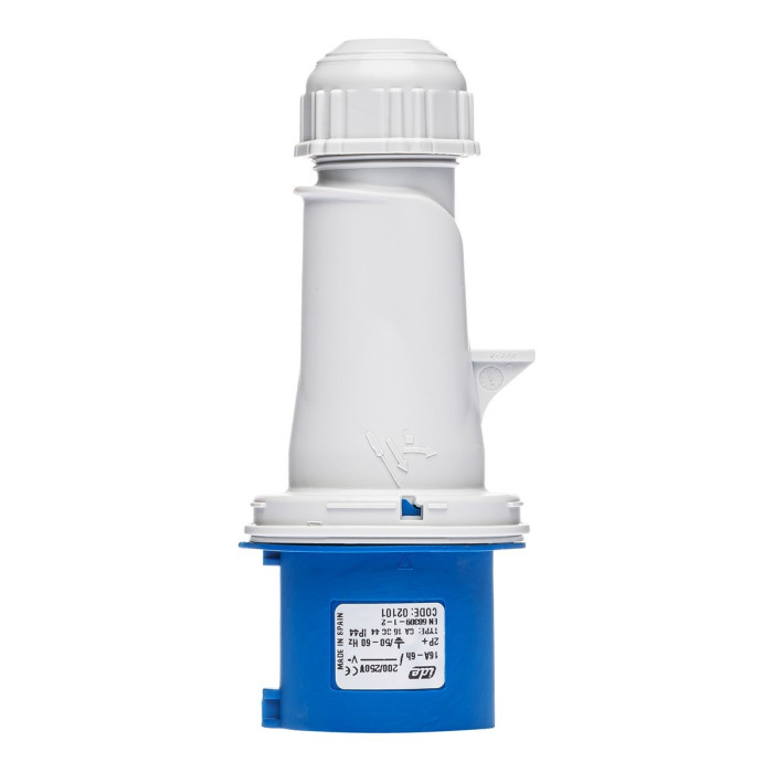 Вилка кабельна IDE MUNDIAL 2P+E 16A 220–250V IP44
