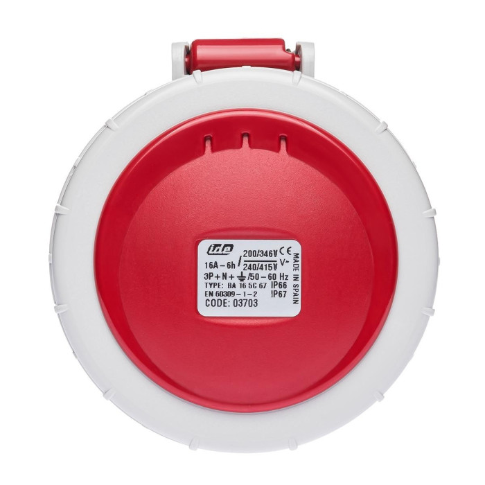 Розетка кабельна IDE MUNDIAL 3P+N+E 16A 200/346–240/415V IP66-67