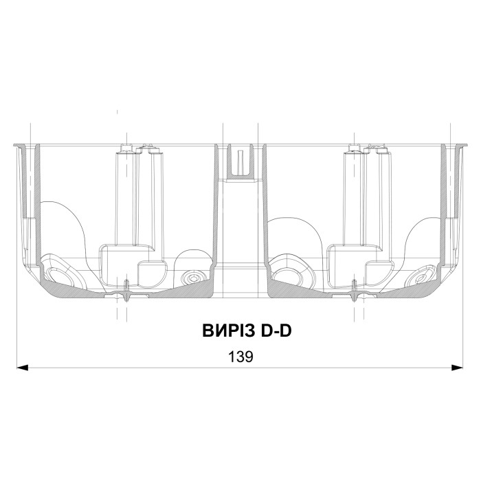 Установча коробка (підрозетник) IDE Domos 2-70mm з гвинтами
