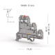 Клема Klemsan PUK 3 SLD 24V DC NPN трирівнева 2.5 мм сіра