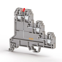 Клема Klemsan PUK 3 SLD 24V DC NPN трирівнева 2.5 мм сіра