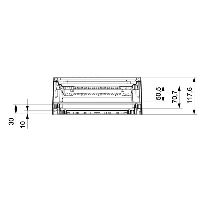 Корпус розподільчий IDE GOLD,2×12(24) модулі, пластикові двері, N/PE шина, IP40