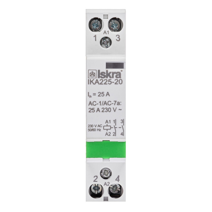 Модульний контактор ISKRA IKA 25A 230V AC 2NO