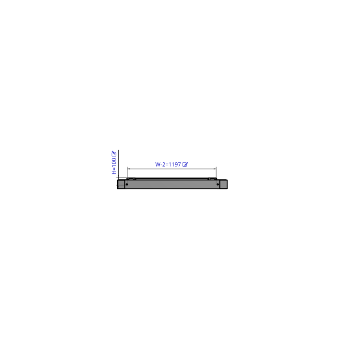 Цоколь передня, задня частина 100×1200(1уп=2шт.) nVent HOFFMAN PF1
