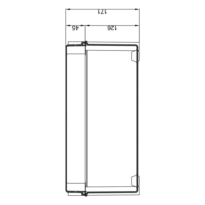 Корпус з подвійною ізоляцією (Class II) IDE, поліестер, 270×360x171mm, IP66