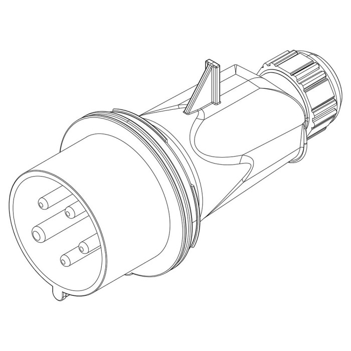 Вилка кабельна IDE MUNDIAL 3P+N+E 16A 200/346–240/415V IP44