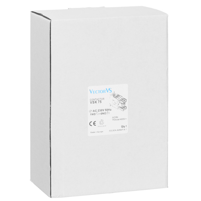 Контактор для комутації конденсаторів до 75 кВАр VSK 75 10 230V 50/60Hz