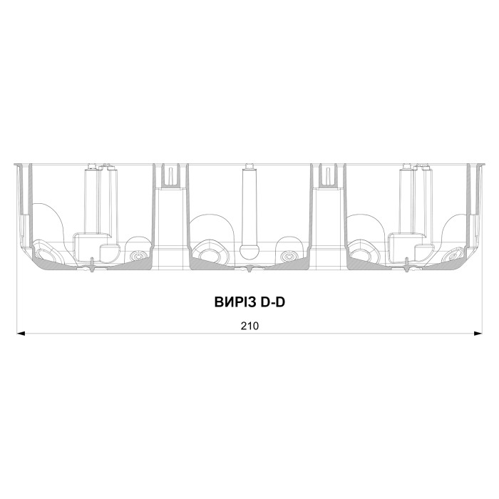 Установча коробка (підрозетник) IDE Domos 3-70mm з гвинтами