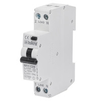 Диференційний автоматичний вимикач ISKRA RFI1 1P+N C25A/0.03 6kA
