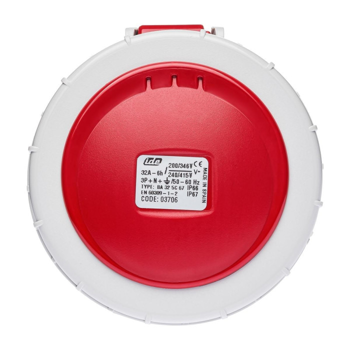 Розетка кабельна IDE MUNDIAL 3P+N+E 32A 200/346–240/415V IP66-67