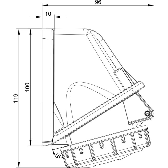 Розетка настінна IDE MUNDIAL 3P+E 16A 380–415V IP66-67