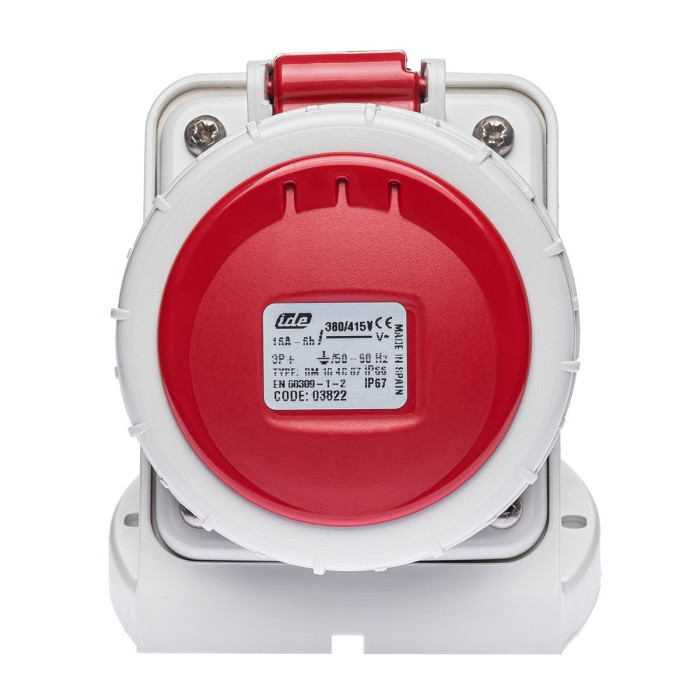 Розетка настінна IDE MUNDIAL 3P+E 16A 380–415V IP66-67