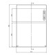 Настінний корпус для сил. розеток IDE STAR 1×12 MOD 436×310x147mm, IP65 з шинами N+PE