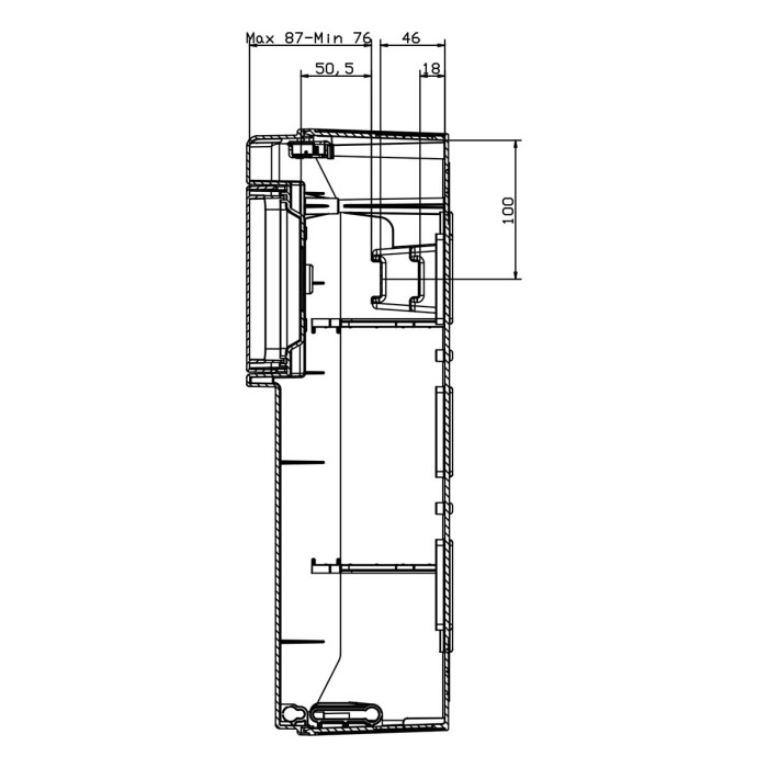 Настінний корпус для сил. розеток IDE STAR 1×12 MOD 436×310x147mm, IP65 з шинами N+PE